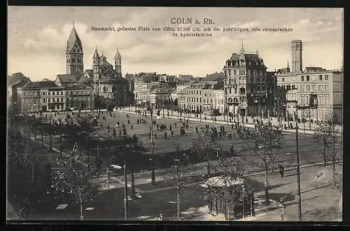 AK Cöln a. Rh., Neumarkt, St. Apostelkirche