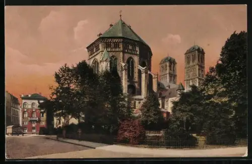 AK Köln a. Rh., St. Gereons-Kirche mit Strasse