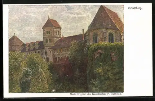 Künstler-AK Halle /Saale, Moritzburg
