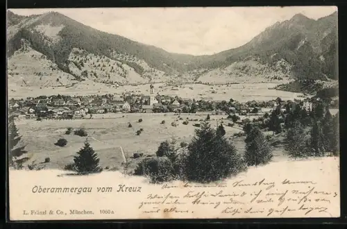 AK Oberammergau, Ansicht vom Kreuz