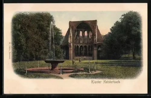 AK Heisterbach, Kloster Heisterbach, Brunnen, Ruine