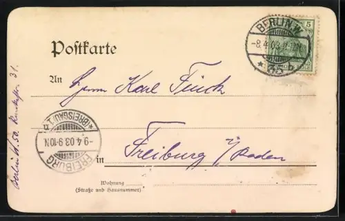 AK Berlin, Börse, Friedrichbrücke, Dom