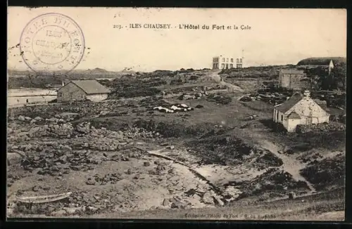 AK Chausey, L`Hôtel du Fort et la Cale
