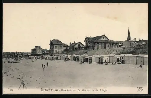 AK Saint-Pair /Manche, Le Casino et la Plage