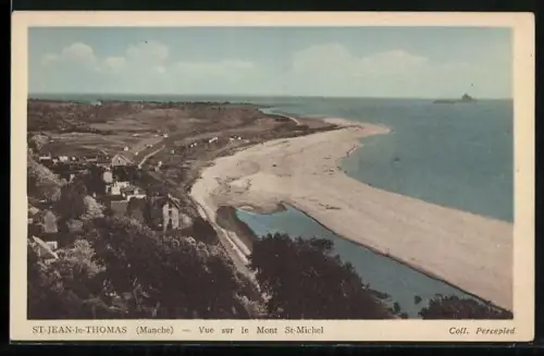AK St-Jean-le-Thomas /Manche, Vue sur le Mont St-Michel