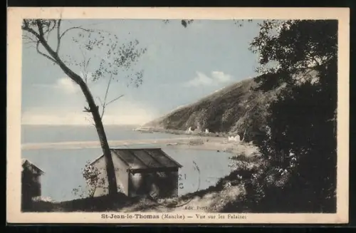 AK St-Jean-le-Thomas /Manche, Vue sur les Falaises