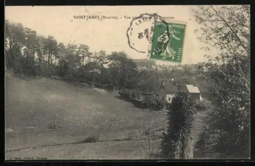 AK Saint-James /Manche, Vue panoramique sur le Bouvron et la campagne environnante