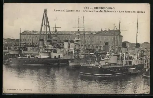 AK Cherbourg, Arsenal Maritime, L`Escadre de Réserve, Les Gardes-Côtes