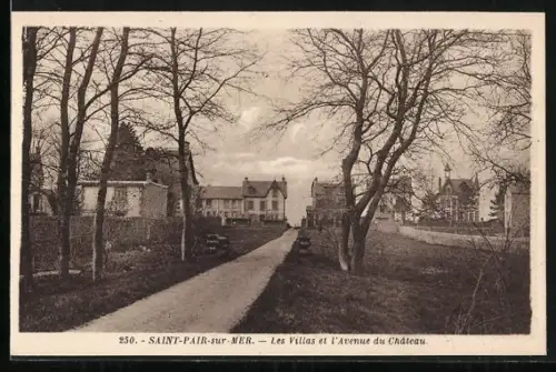 AK Saint-Pair-sur-Mer, Les Villas et l`Avenue du Château