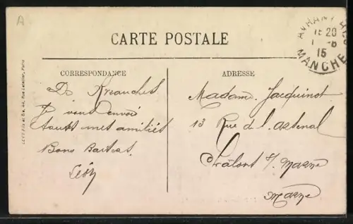 AK Avranches, L`Avenue de la Gare avec calèches et arbres alignés