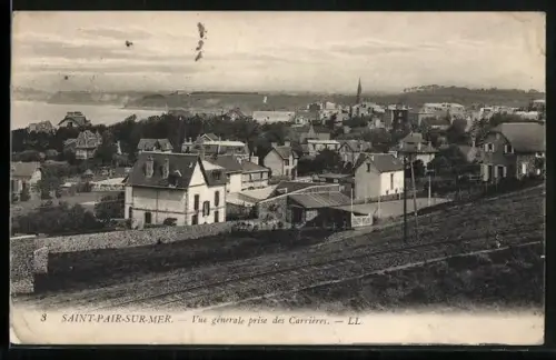 AK Saint-Pair-sur-Mer, Vue générale prise des Carrières