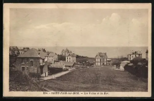 AK Saint-Pair-sur-Mer, Les Villas et la Mer