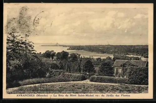 AK Avranches /Manche, La Baie du Mont Saint-Michel vue du Jardin des Plantes