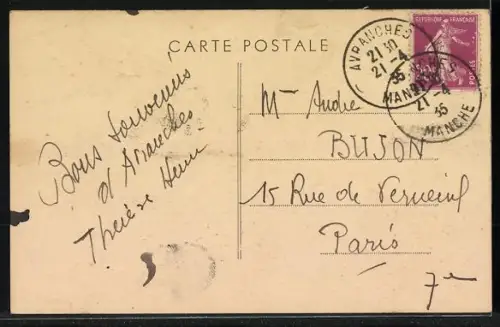 AK Avranches /Manche, La Baie du Mont Saint-Michel vue du Jardin des Plantes