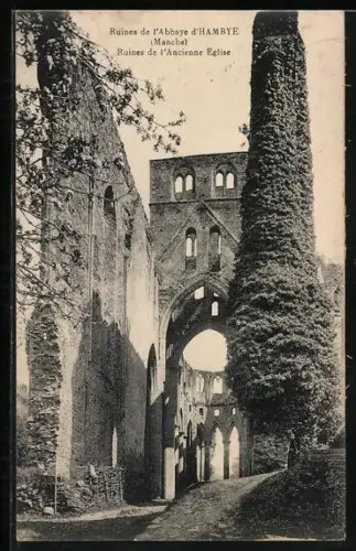 AK Hambye /Manche, Ruines de l`Ancienne Église de l`Abbaye d`Hambye