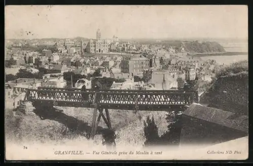 AK Granville, Vue Générale prise du Moulin à vent