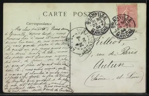 AK Granville, Vue Générale prise du Moulin à vent