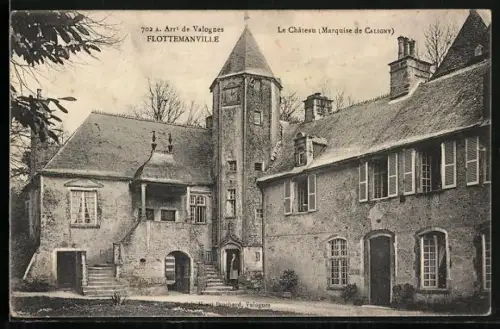 AK Flottemanville, Le Château, Marquise de Caligny