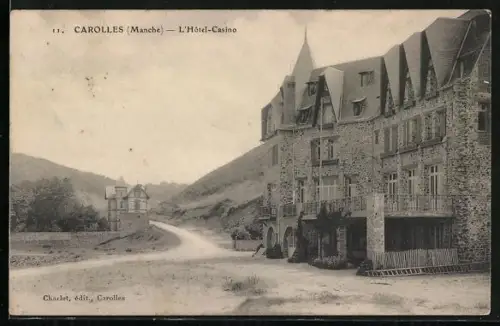AK Carolles /Manche, L`Hôtel-Casino et la route adjacente