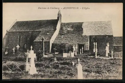 AK Auderville, L`Église et son cimetière