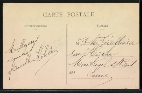 AK St-Pair-sur-Mer, Vue générale avec cavalier sur le chemin