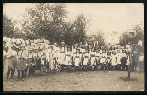 Foto-AK Mellen / Mark, Kinderfest 1911, Gruppenbild