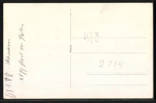 AK Hollenstedt / Leinetal, Uferpartie mit Wohnhaus, Passepartout