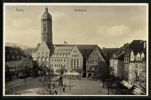 AK Jena, Marktplatz mit Germanenhaus