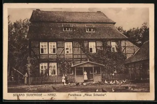 AK Bad Suderode /Harz, Gasthaus Forsthaus Neue Schenke