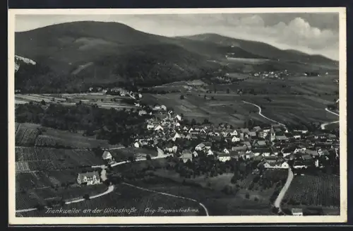 AK Frankweiler / Pfalz, Weinstrasse, Fliegeraufnahme