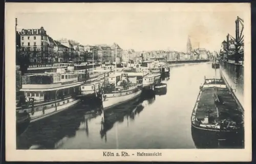 AK Köln a. Rh., Hafenansicht