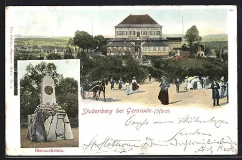 AK Stubenberg bei Gernrode, Bismarckstein, Gasthaus
