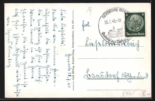 AK Gernrode / Harz, Hotel Hagenthal