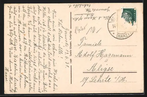 AK Gernrode / Harz, Panorama der Osthöhe