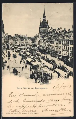 AK Bern, Markt am Baerenplatz