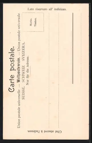 AK Locle, Teilansicht mit Kirche