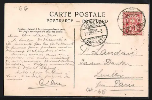 AK Genève, Place Neuve en hiver