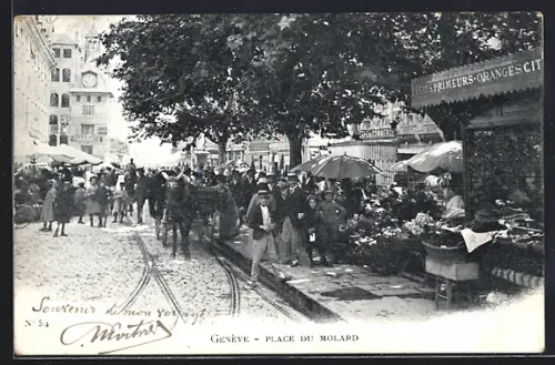 AK Genève, Place du Molard, Ortspartie