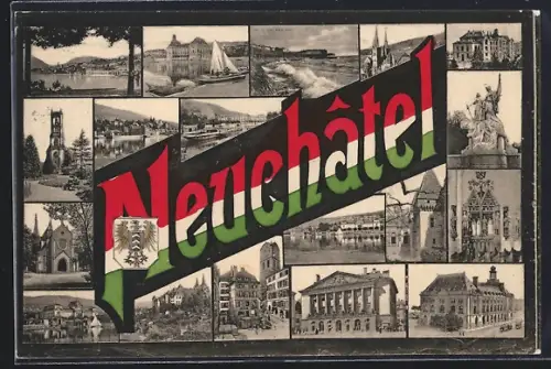 AK Neuchâtel, Kirche, Denkmal, Turm