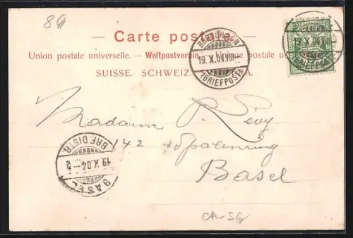 AK Rorschach, Strassenpartie mit Geschäften