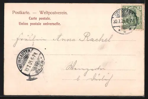 AK Mainau, Dampfer auf dem Bodensee