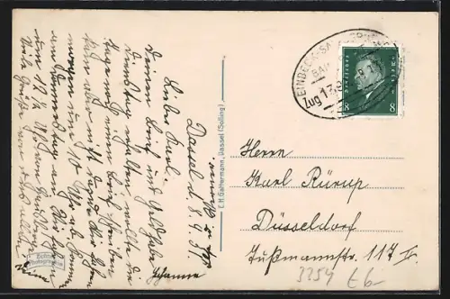 AK Dassel a. Solling, Ortspartie mit Kühen