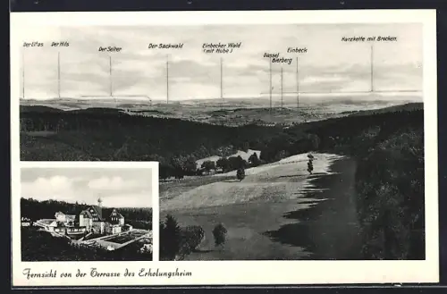 AK Dassel, Fernansicht von der Terrasse des Erholungsheim