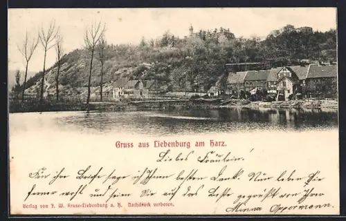 AK Liebenburg am Harz, Uferpartie