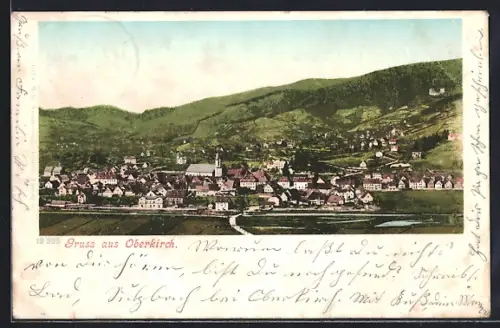 AK Oberkirch / Baden, Panorama des Ortes mit Umgebung