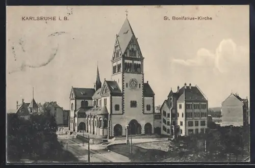 AK Karlsruhe, an der St. Bonifacius Kirche