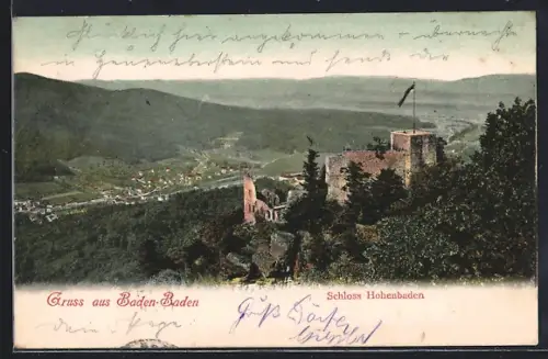AK Baden-Baden, Schloss Hohenbaden