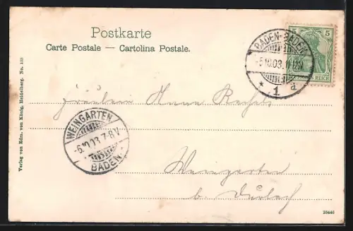 AK Baden-Baden, Schloss Hohenbaden