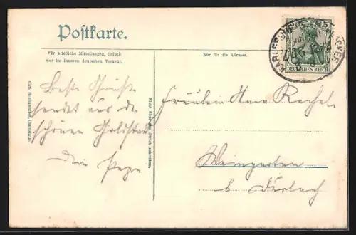 AK Pforzheim, Teilansicht mit Kirche