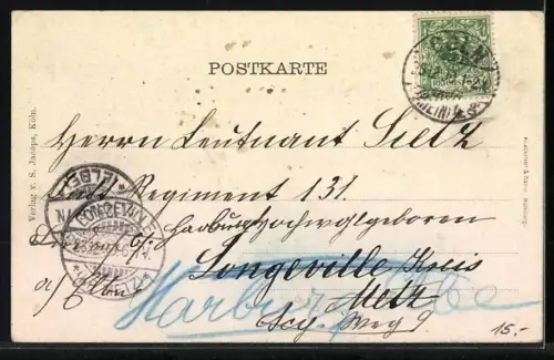 AK Köln-Neustadt, Idyll im Volksgarten